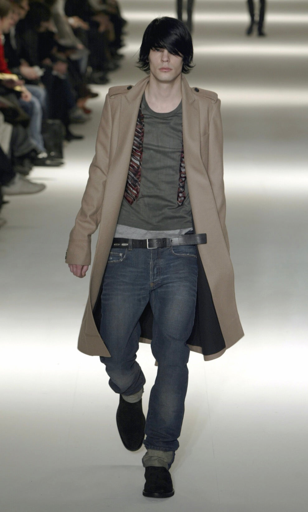 Dior Homme AW04 VOTC Runway Belted Wool Coat