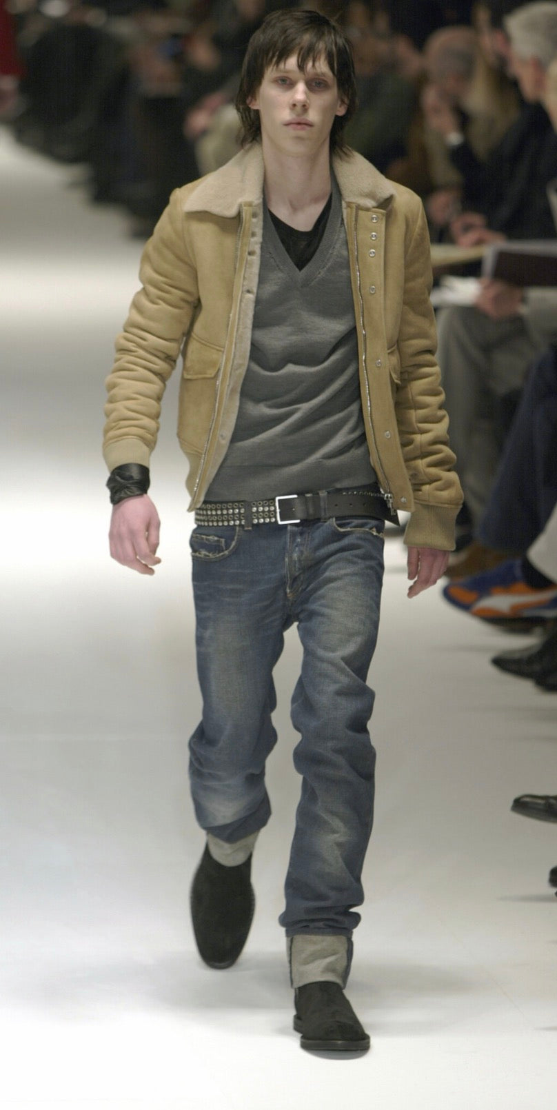 Dior Homme AW04 Runway Mouton Aviator Jacket