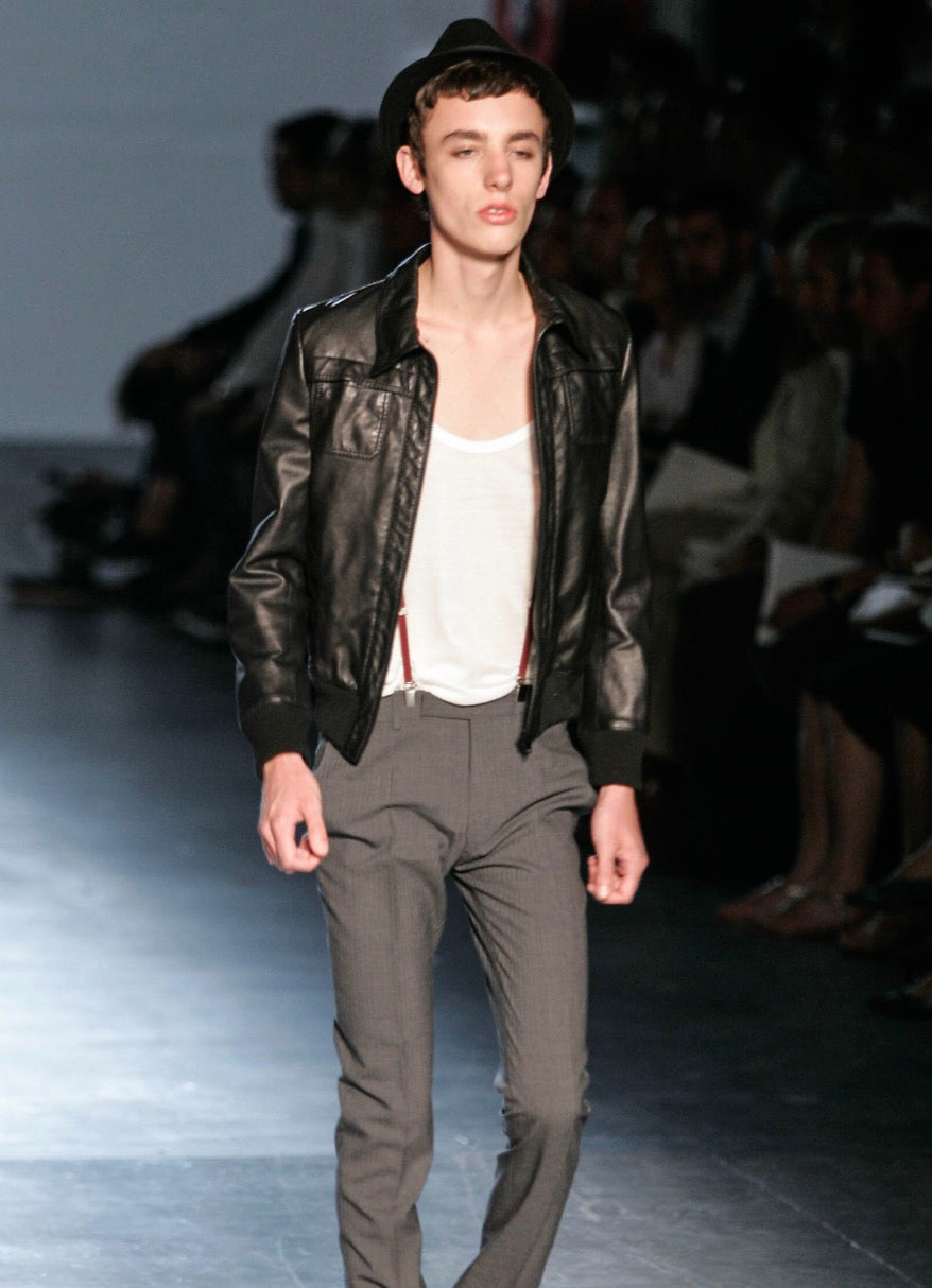 Dior Homme SS06 Multi Pocket White Leather Jacket