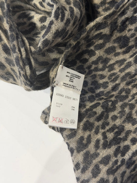 Saint Laurent AW13 Runway Cashmere Silk Babycat Scarf