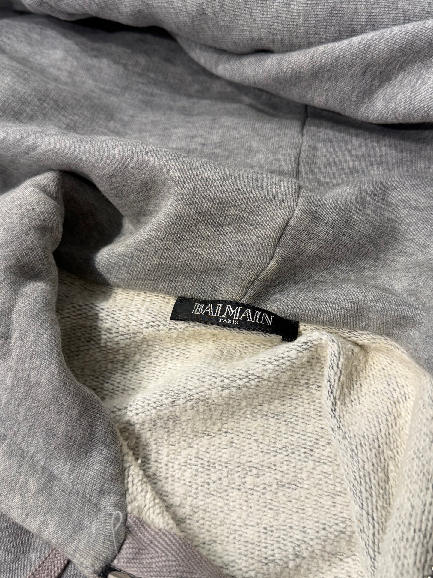 Balmain SS14 Chainmail Epaulette Zip Up Hoodie