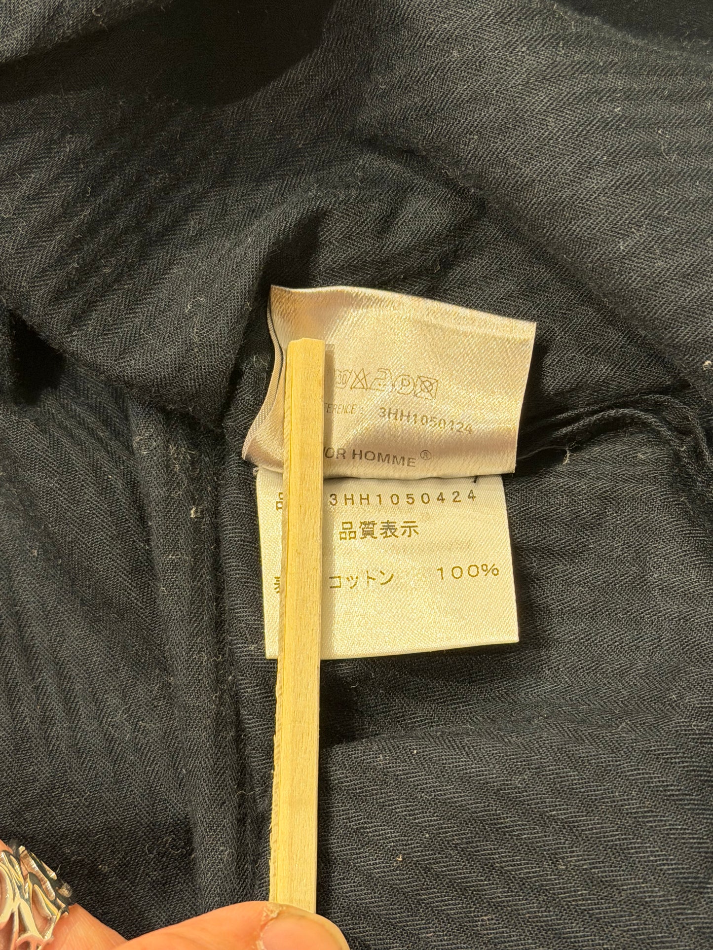 Dior Homme AW03 Luster Pinstripe Bee Dress Shirt