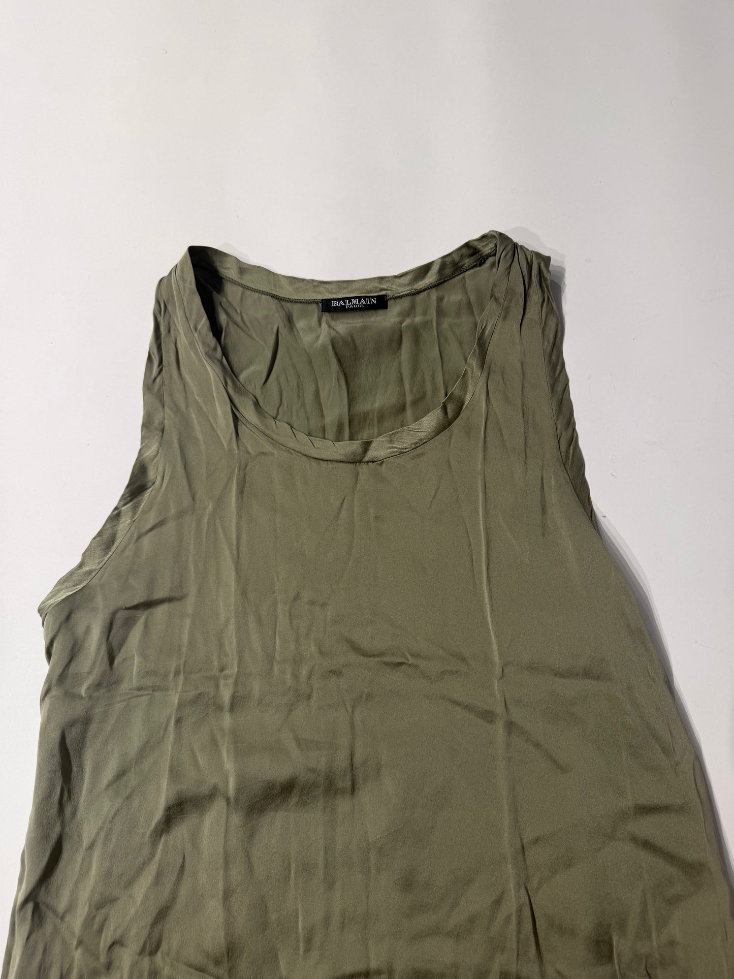 Balmain SS11 100% Silk Tank Top