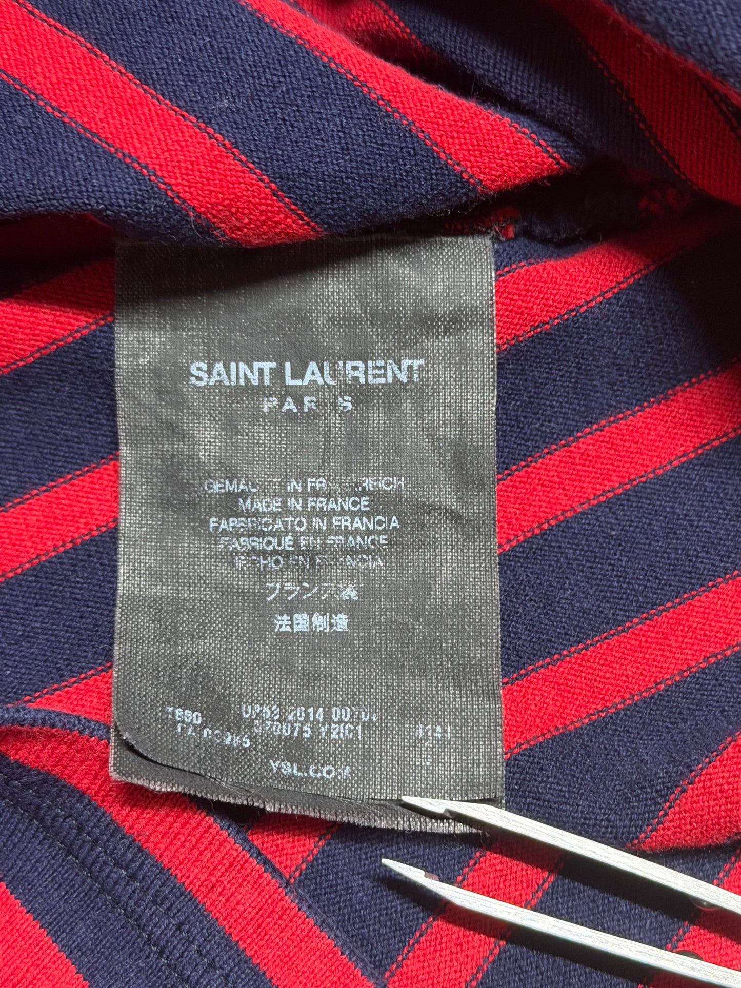 Saint Laurent SS15 Striped Long Sleeve
