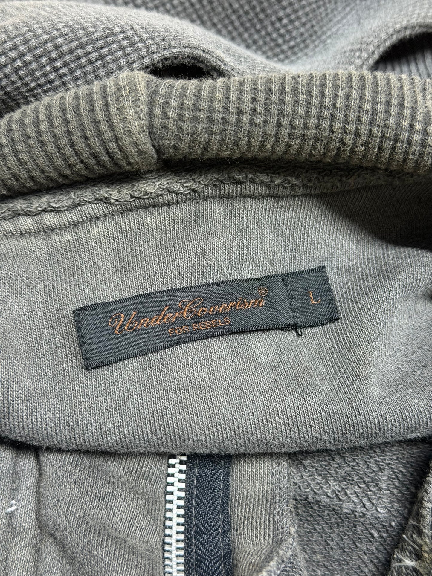 Undercover SS03 Scab Sleeveless Washed Zip Up Hoodie