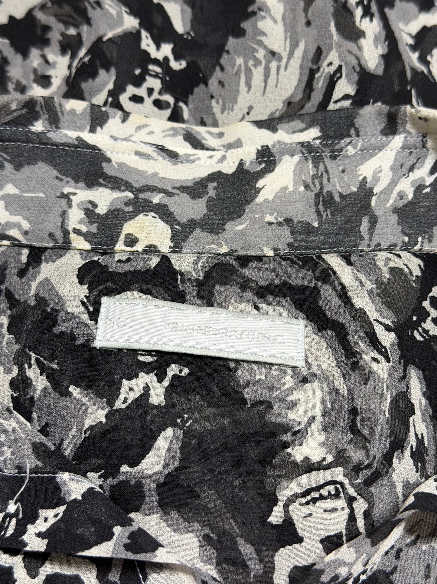 Number (N)ine SS01 Time Migration Skull Sheer Shirt