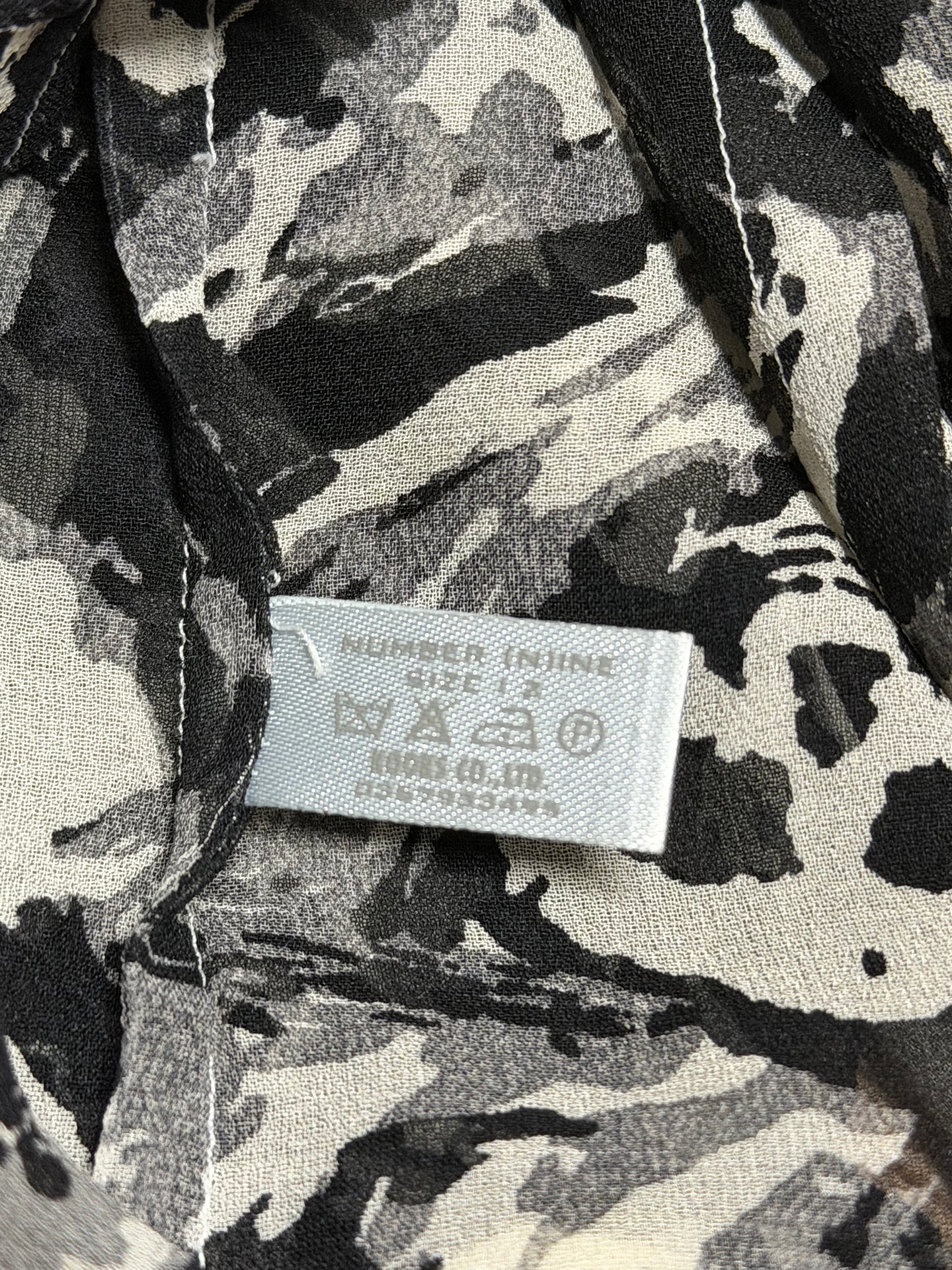 Number (N)ine SS01 Time Migration Skull Sheer Shirt
