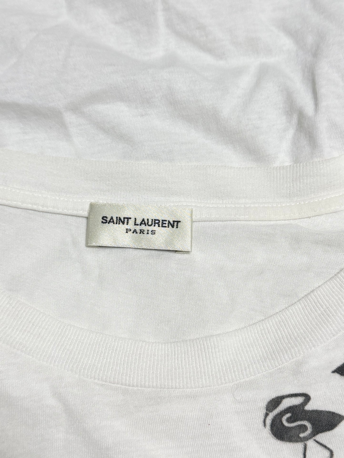 Saint Laurent Paris AW17 Flamingo Logo Tee