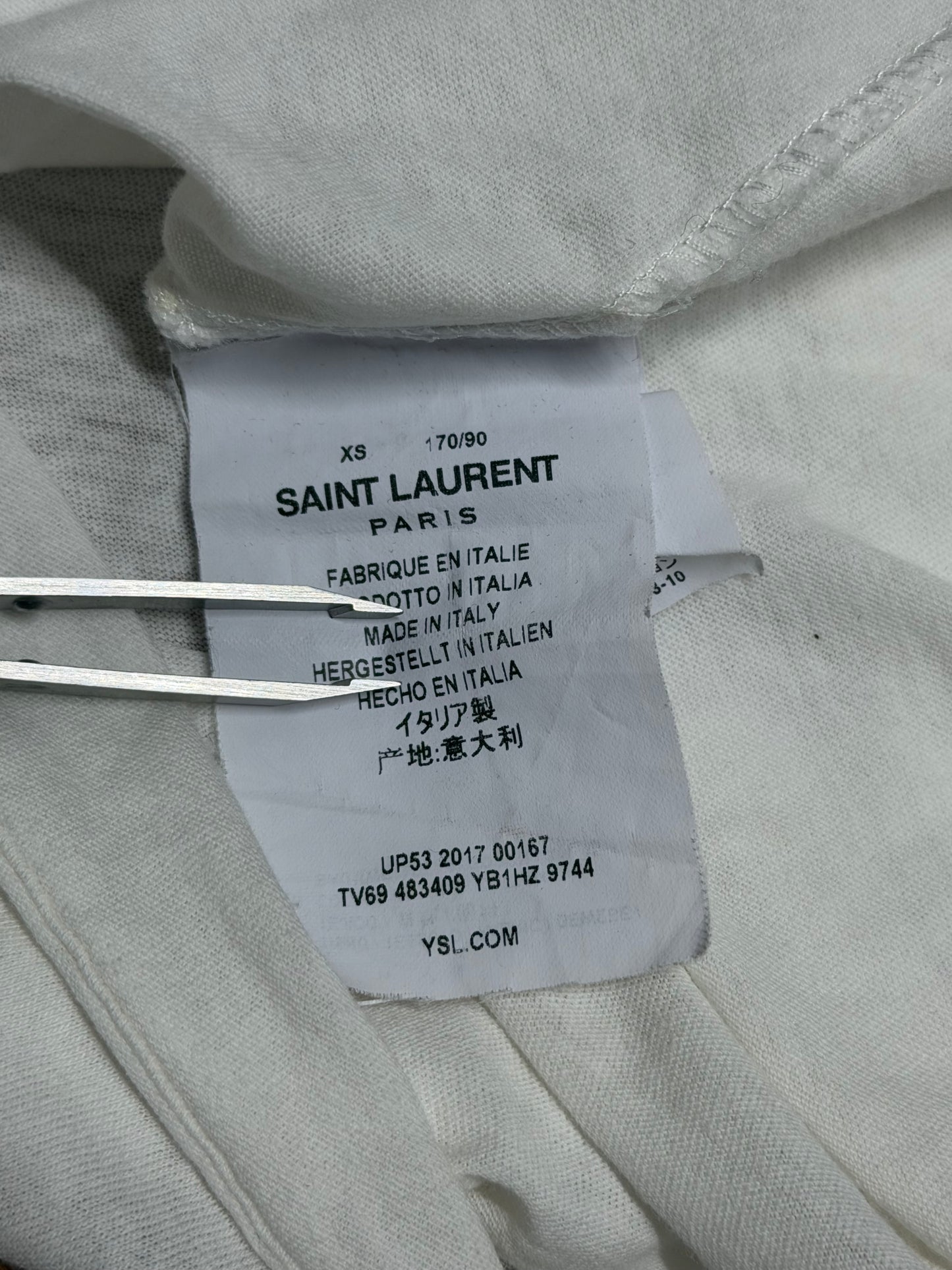 Saint Laurent Paris AW17 Flamingo Logo Tee
