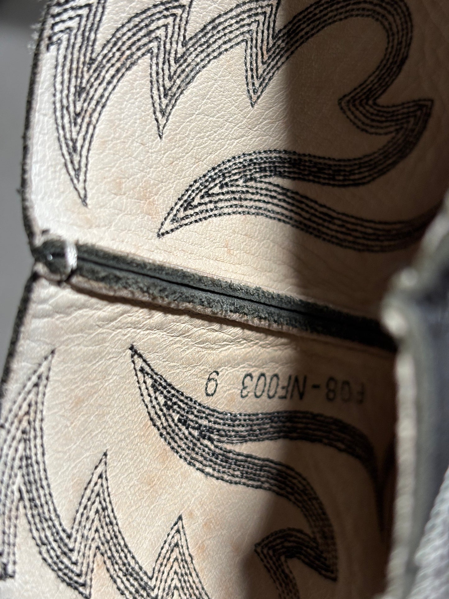 Number (N)ine AW08 Ostrich Leather Cowboy Boots