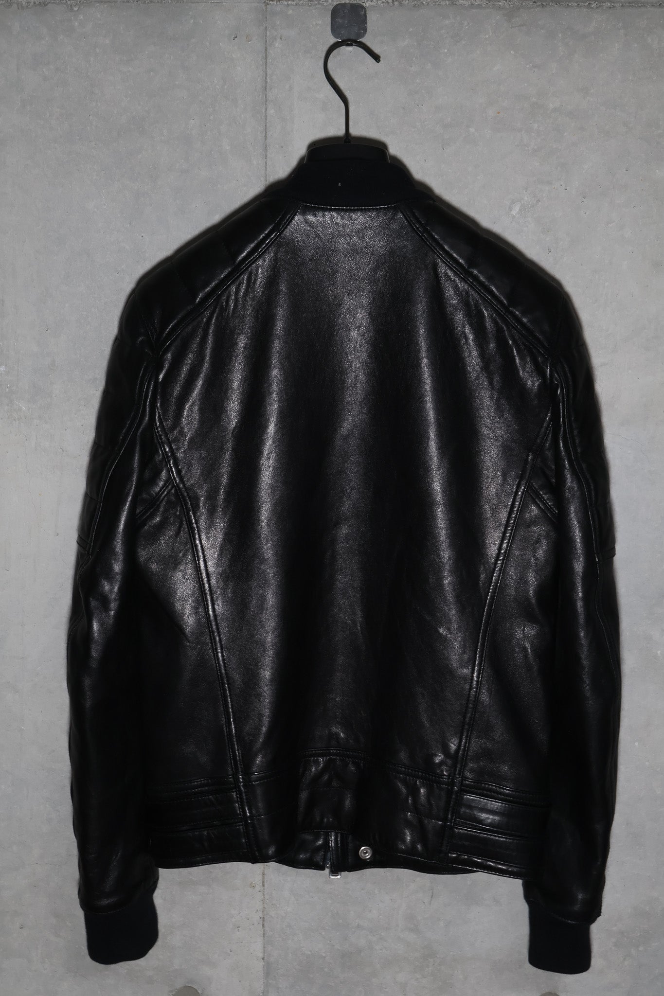 Balmain SS15 Padded Sleeve Leather Jacket