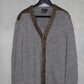 Gucci AW08 Runway Leather Trim Studded Cardigan