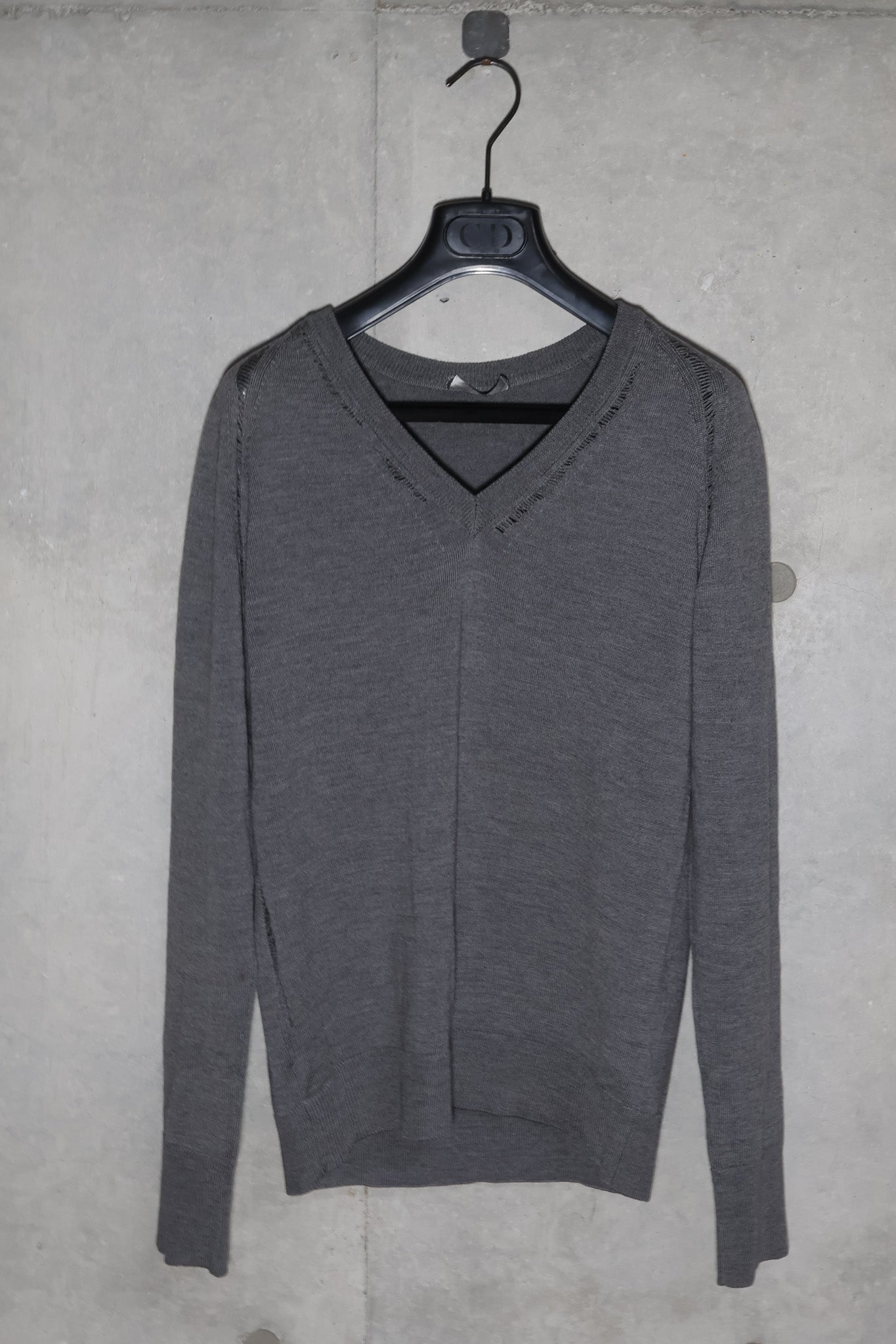 Dior Homme AW07 Distressed V-Neck Sweater