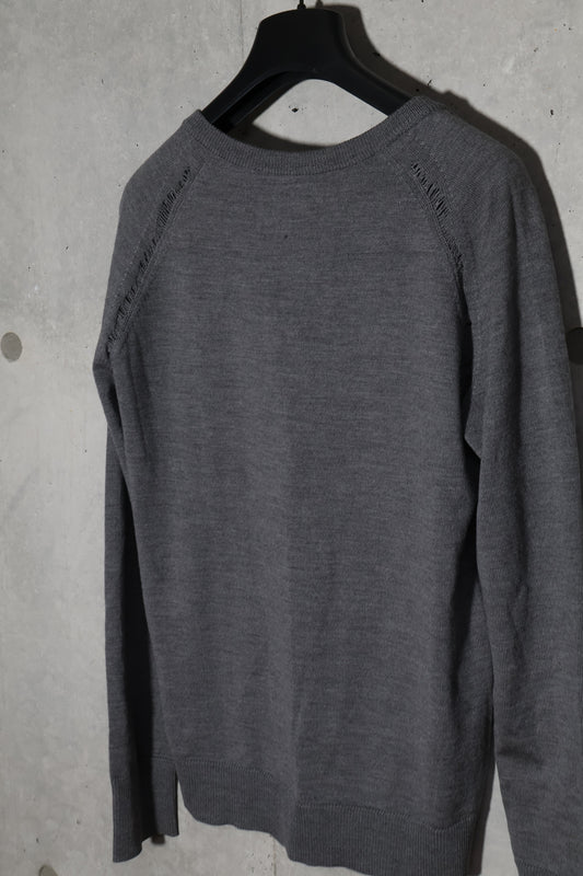 Dior Homme AW07 Distressed V-Neck Sweater
