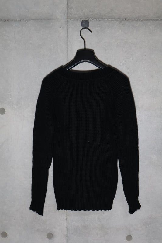 Balmain V-Neck Chunky Knit Sweater