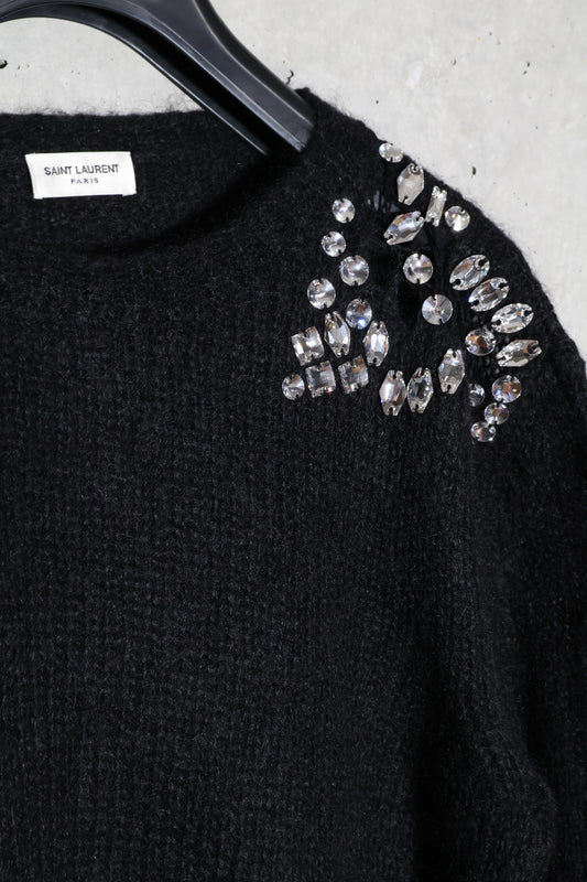 Saint Laurent AW19 Crystal Repair Sweater