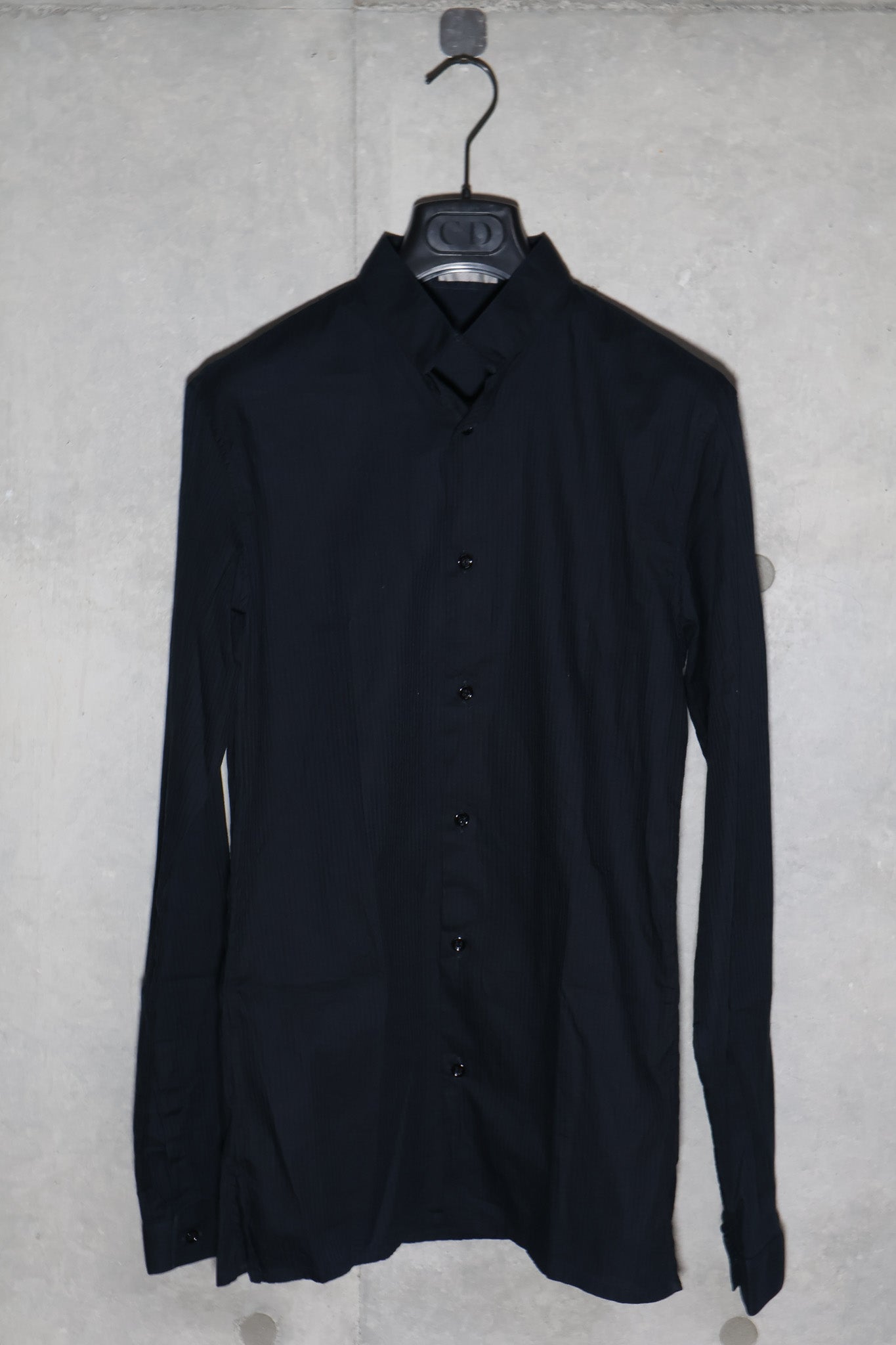 Dior Homme AW06 Inverted Collar Shadow Stripe Button Up