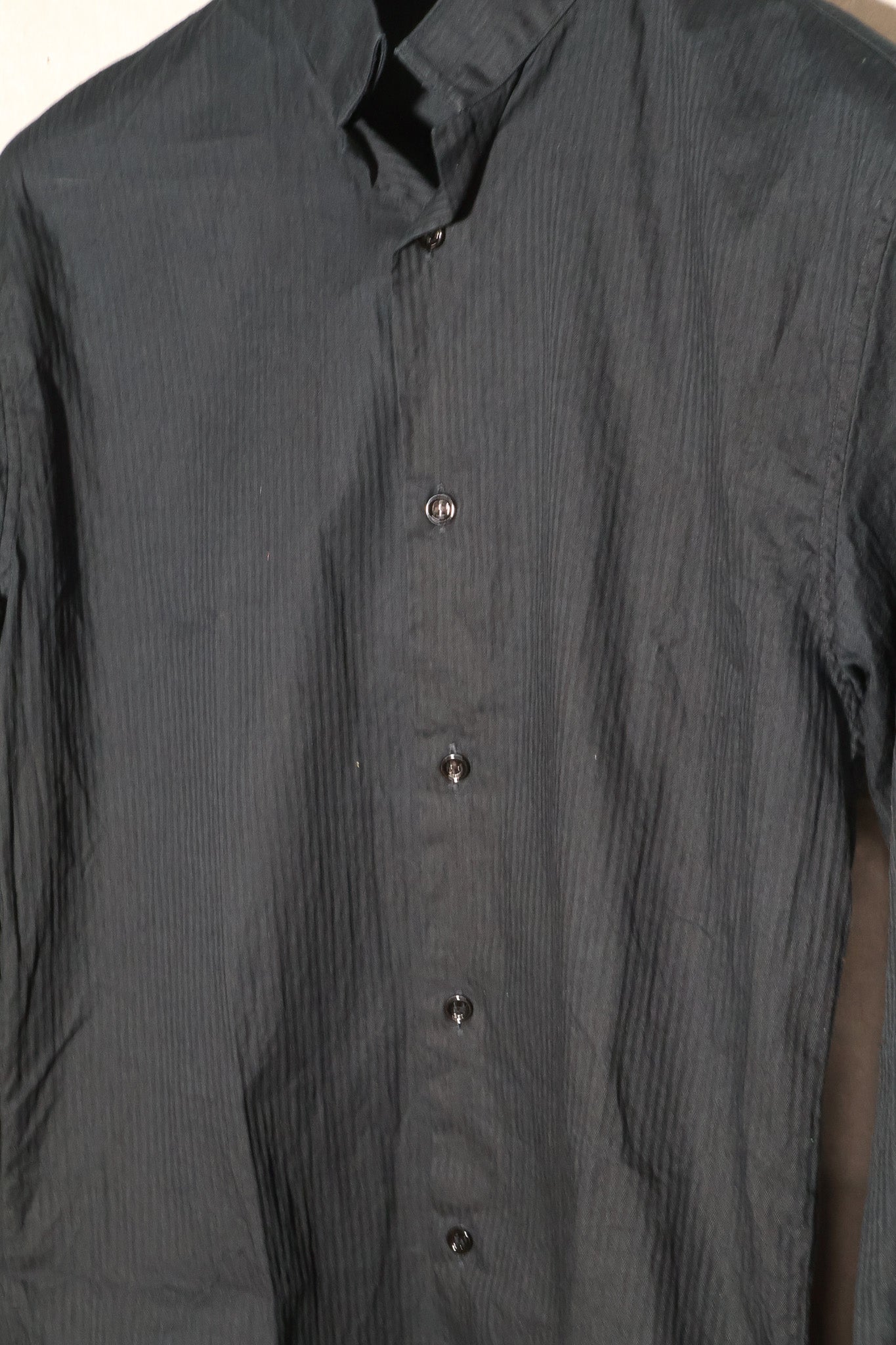 Dior Homme AW06 Inverted Collar Shadow Stripe Button Up