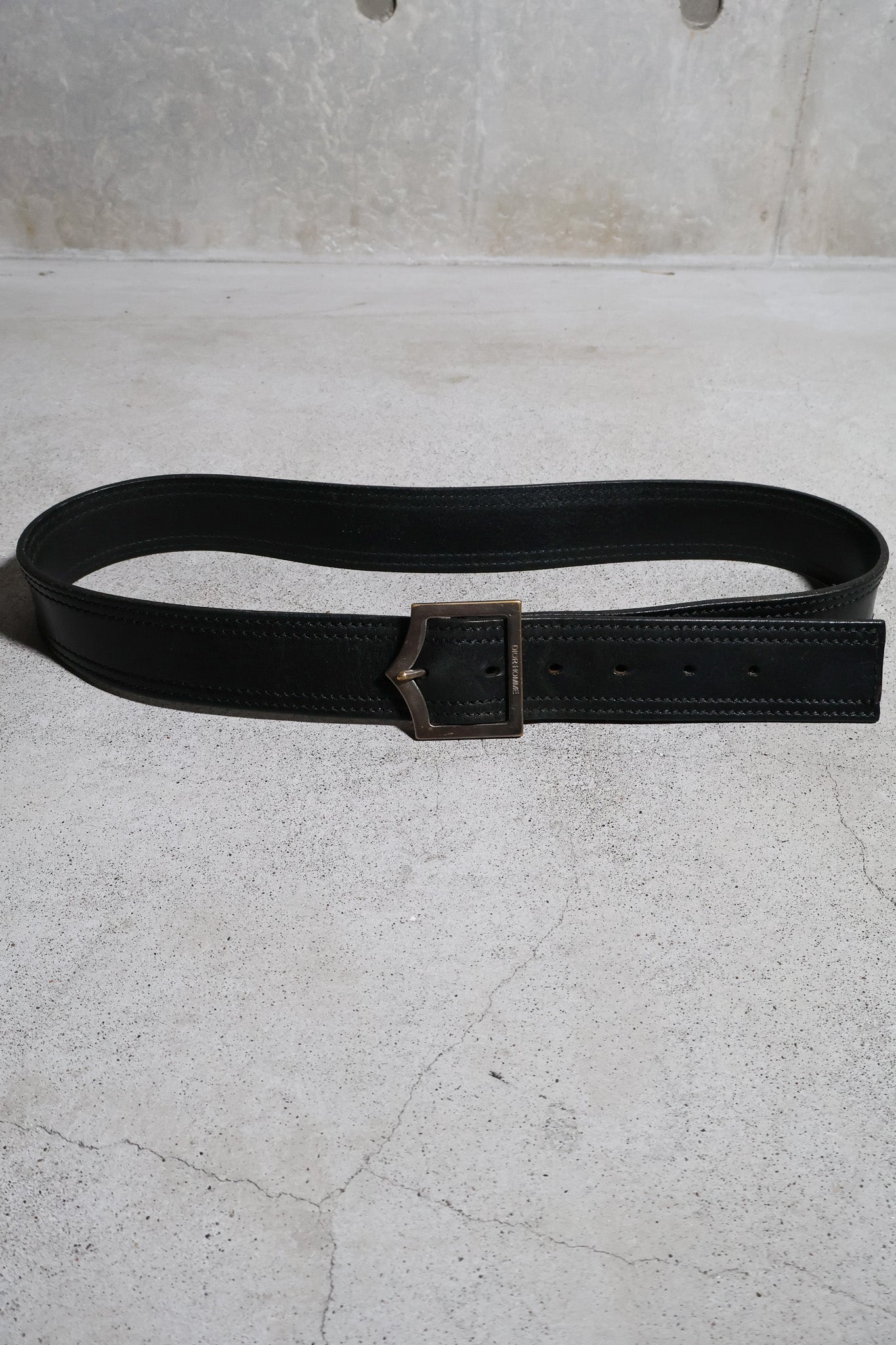 Dior Homme SS05 Double Stitched D-Point Belt