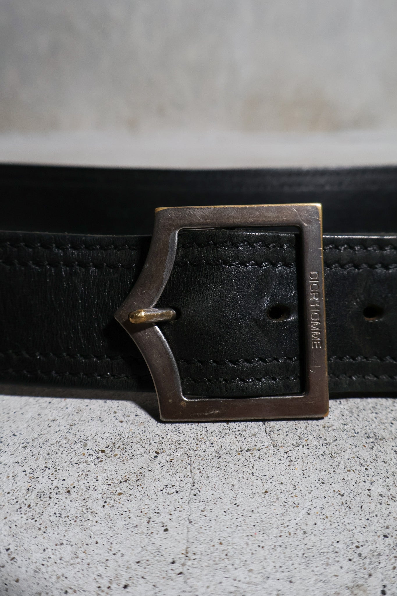 Dior Homme SS05 Double Stitched D-Point Belt