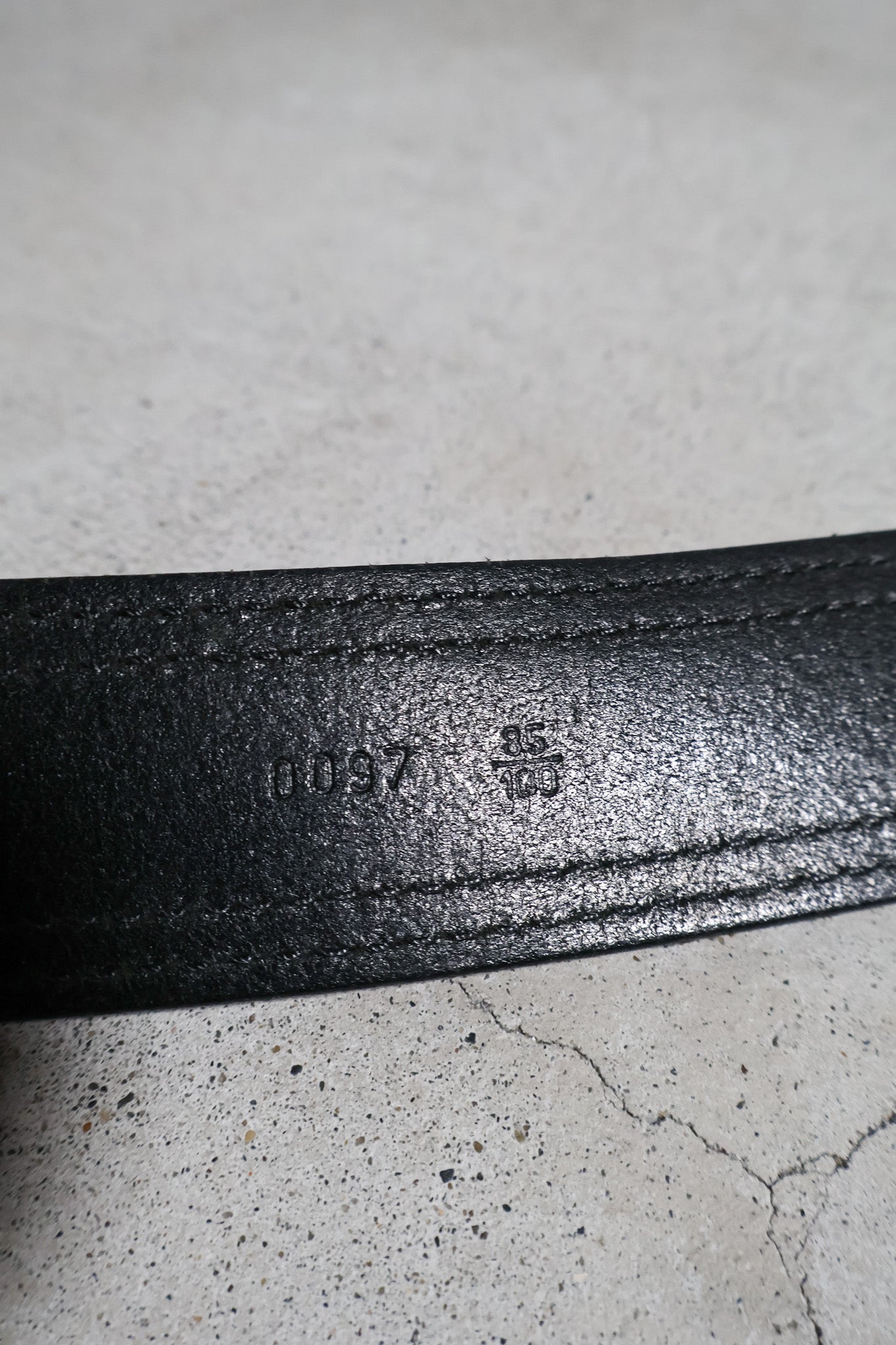 Dior Homme SS05 Double Stitched D-Point Belt