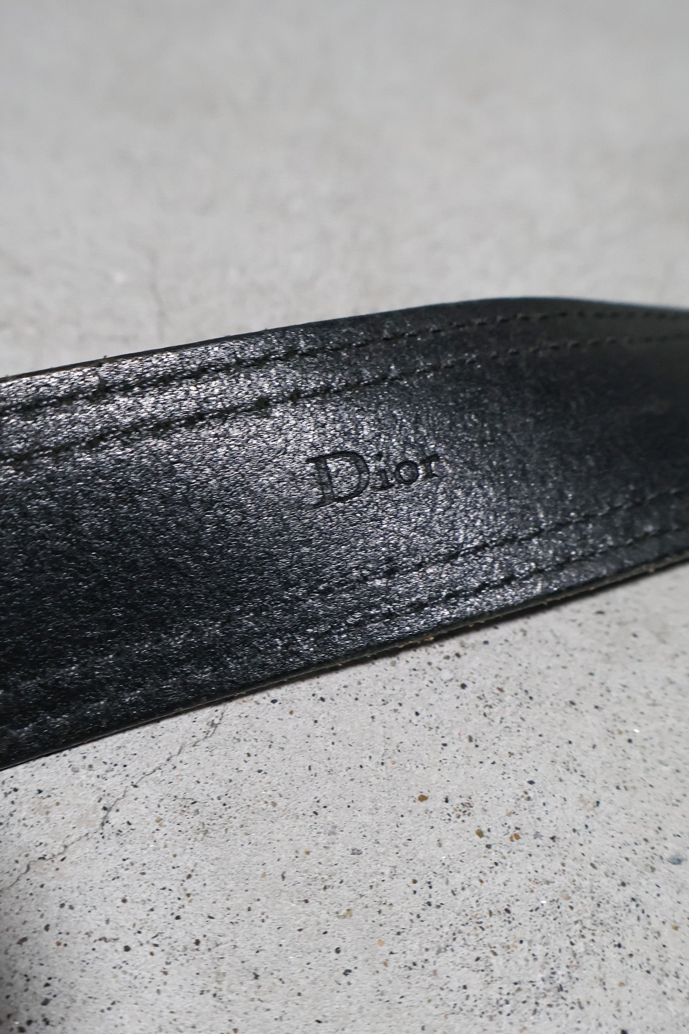 Dior Homme SS05 Double Stitched D-Point Belt