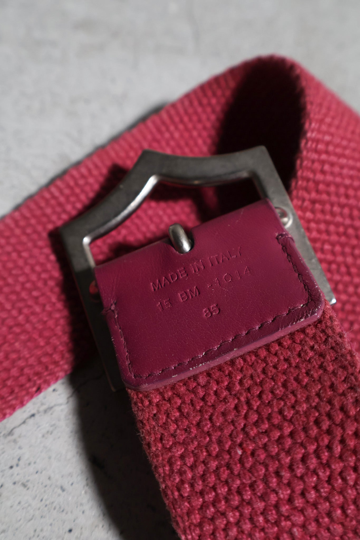 Dior Homme SS05 Pink Canvas Belt