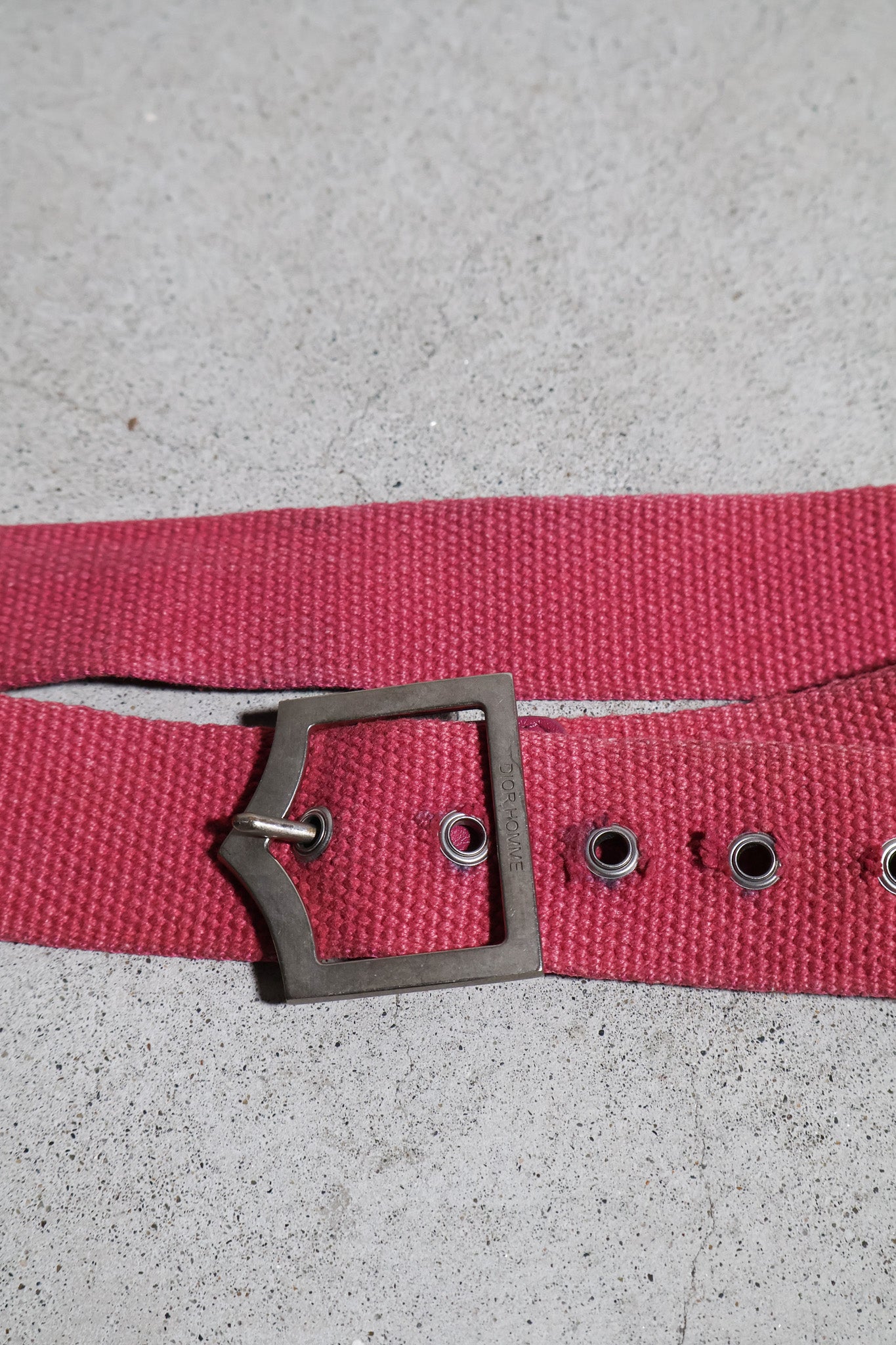 Dior Homme SS05 Pink Canvas Belt