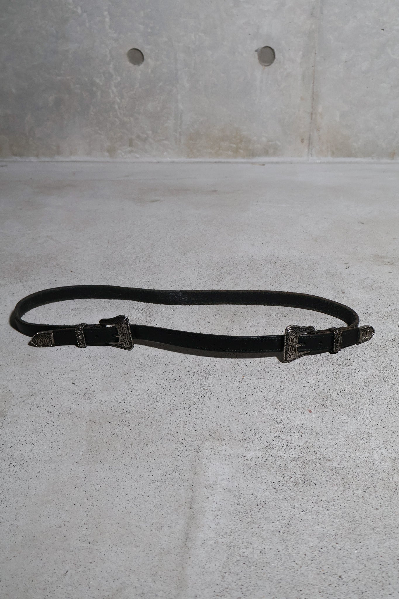 Saint Laurent SS14 Double Buckle Western Belt