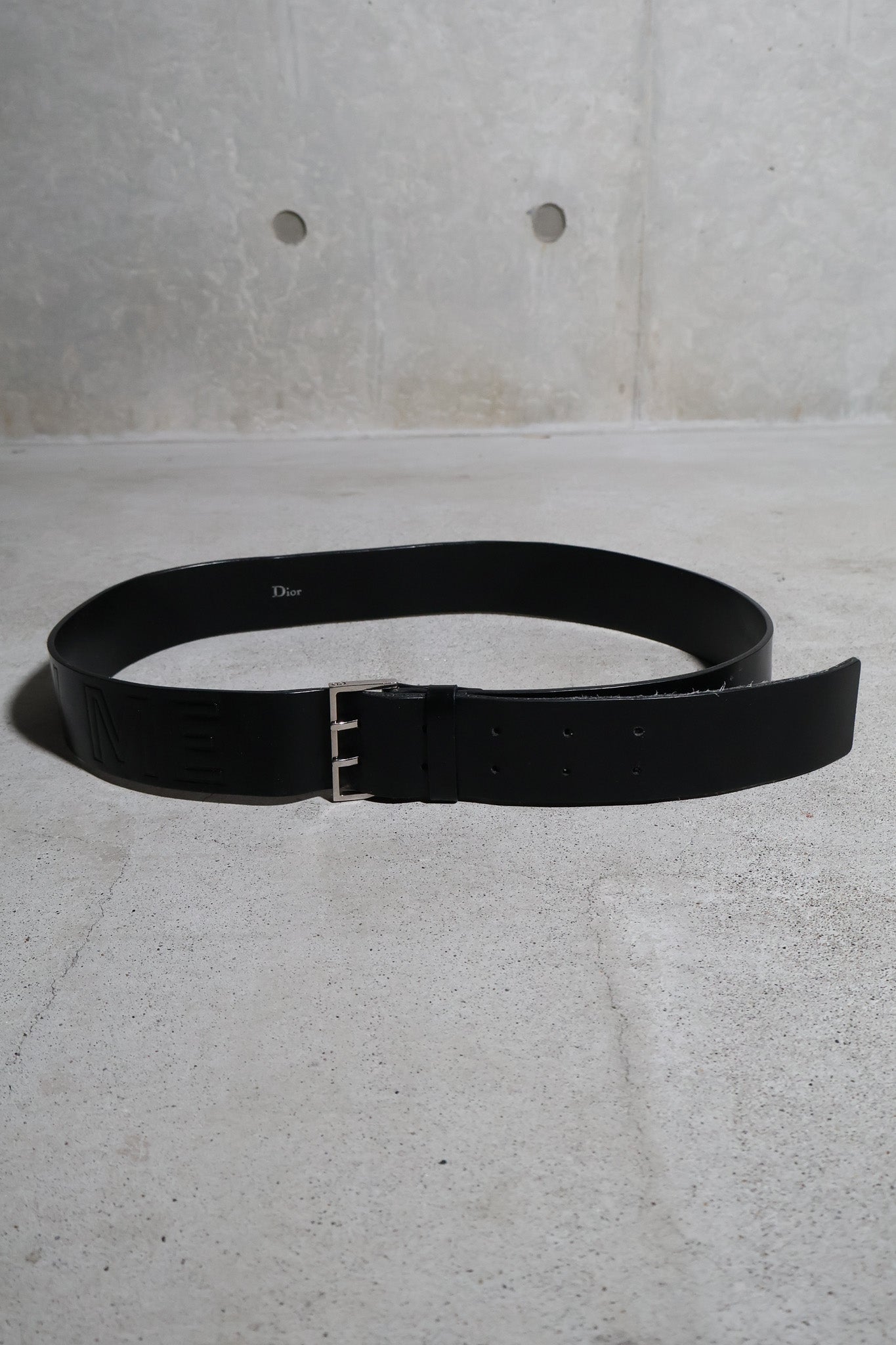 Dior Homme SS03 Campaign "Follow Me" Embossed Belt