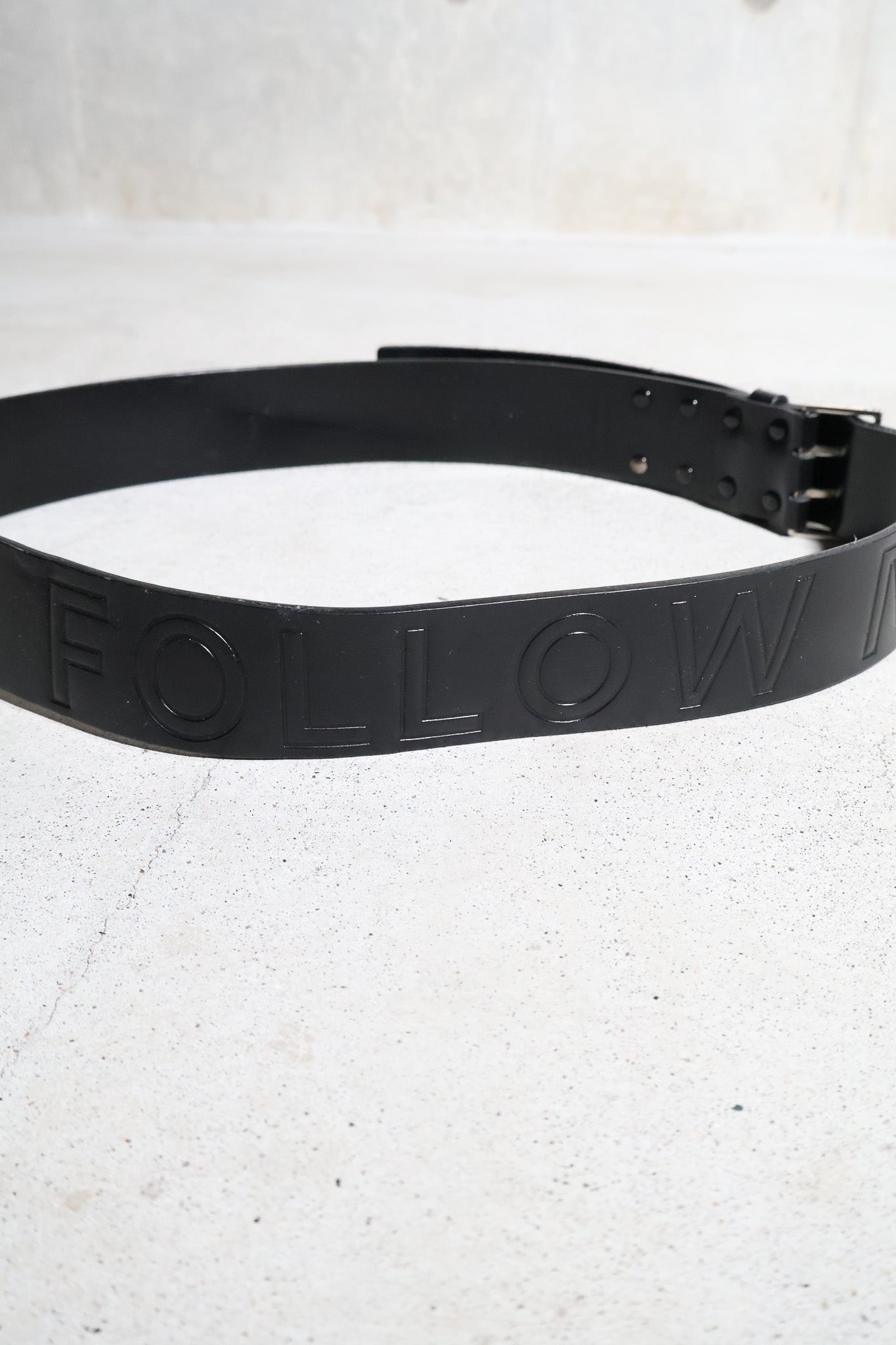 Dior Homme SS03 Campaign "Follow Me" Embossed Belt
