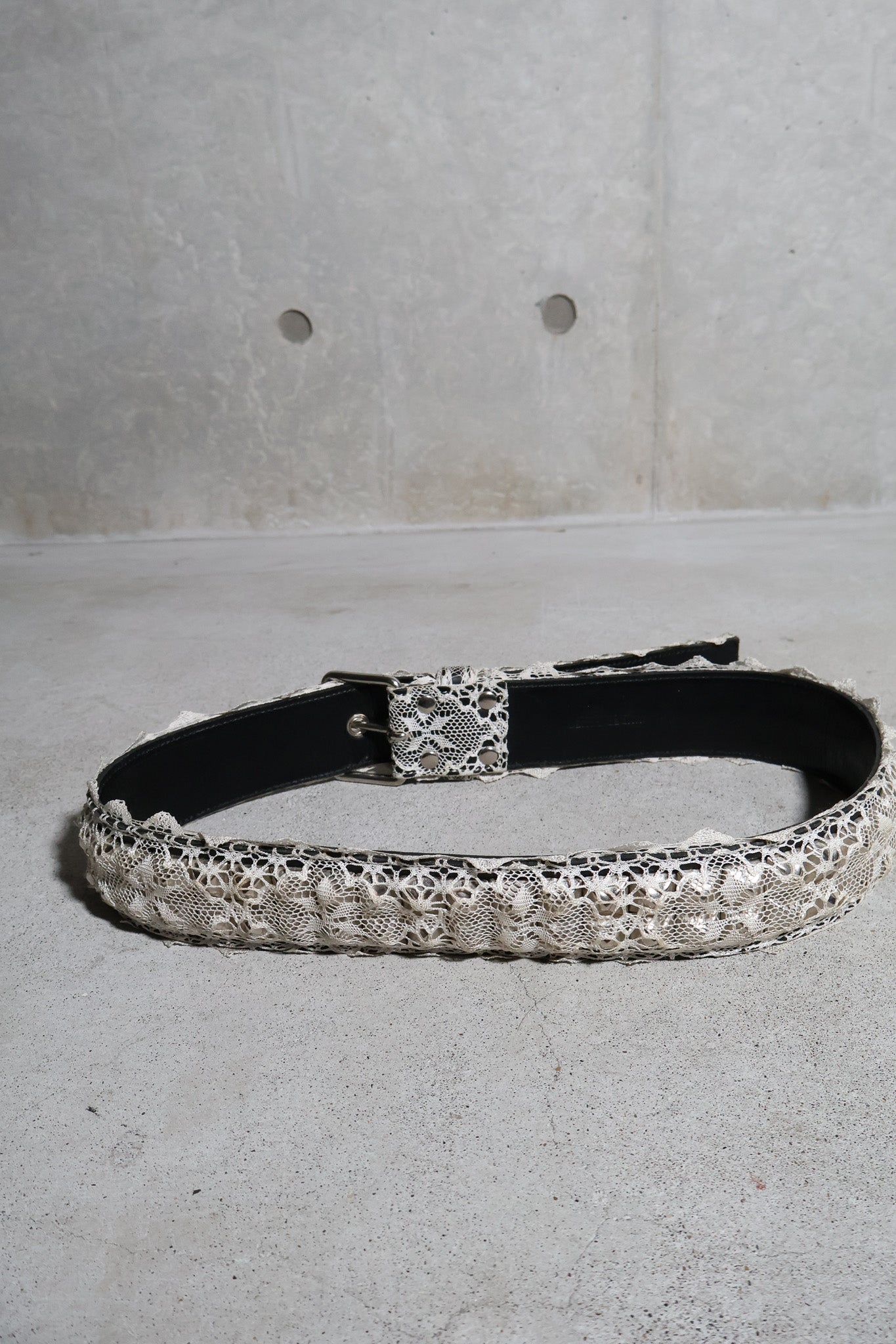 Undercover SS02 Studded Lace Belt