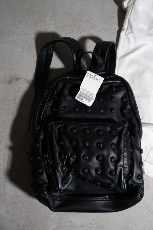 Balmain Button Studded Leather Backpack