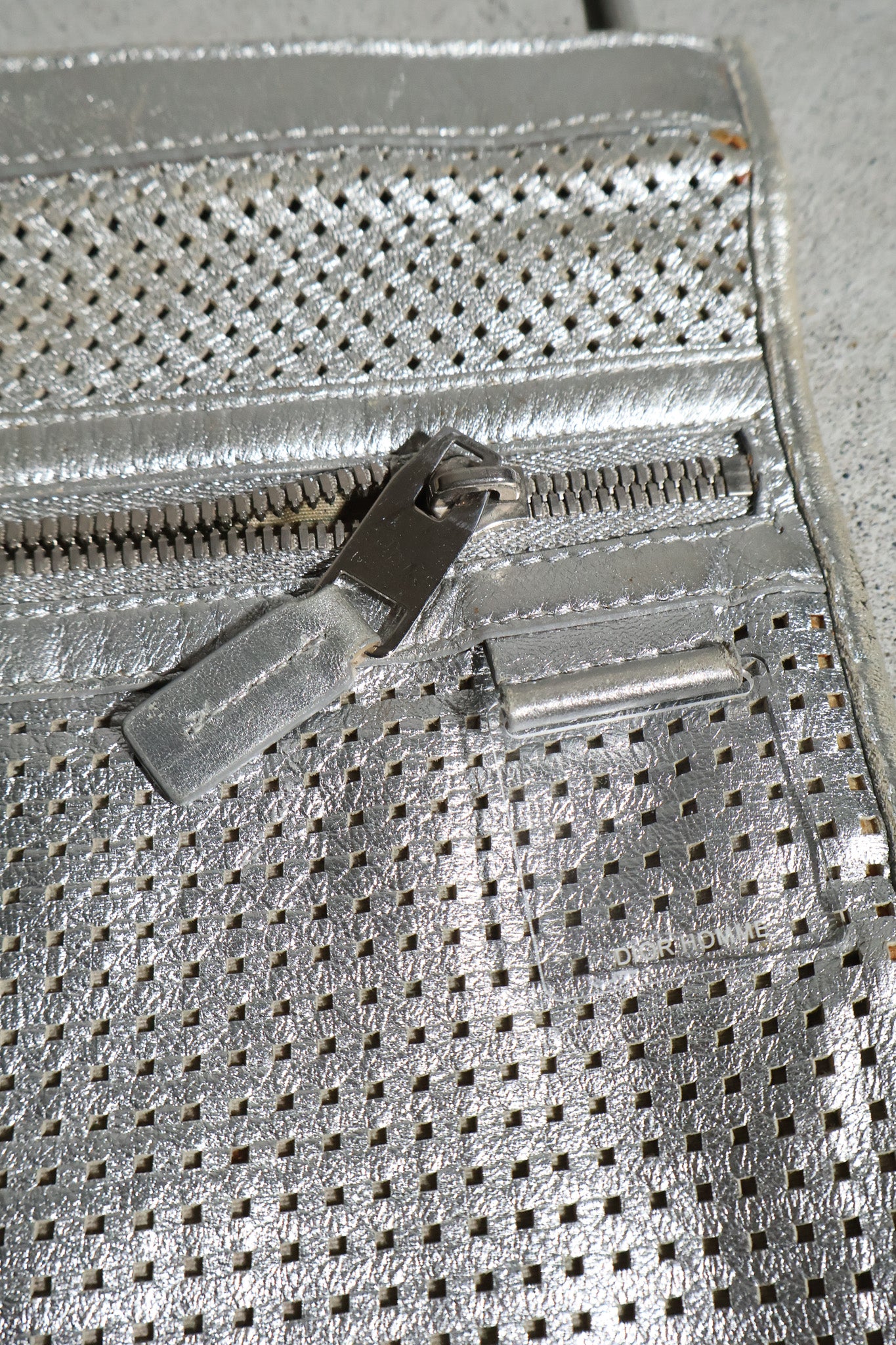 Dior Homme SS07 Perforated Silver Bag