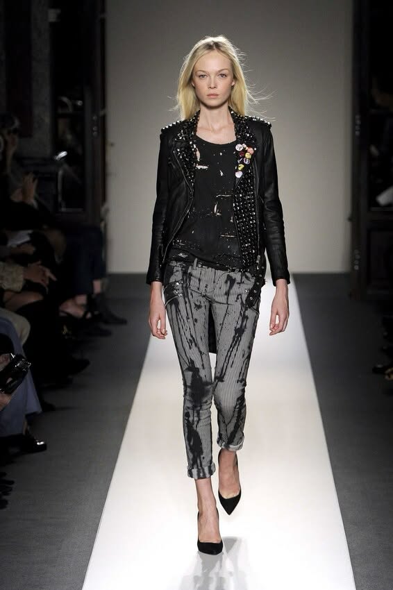 Balmain SS11 Runway Paint Splatter Denim