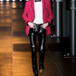Saint Laurent SS14 Runway Faux Leather D05 Shiny Denim