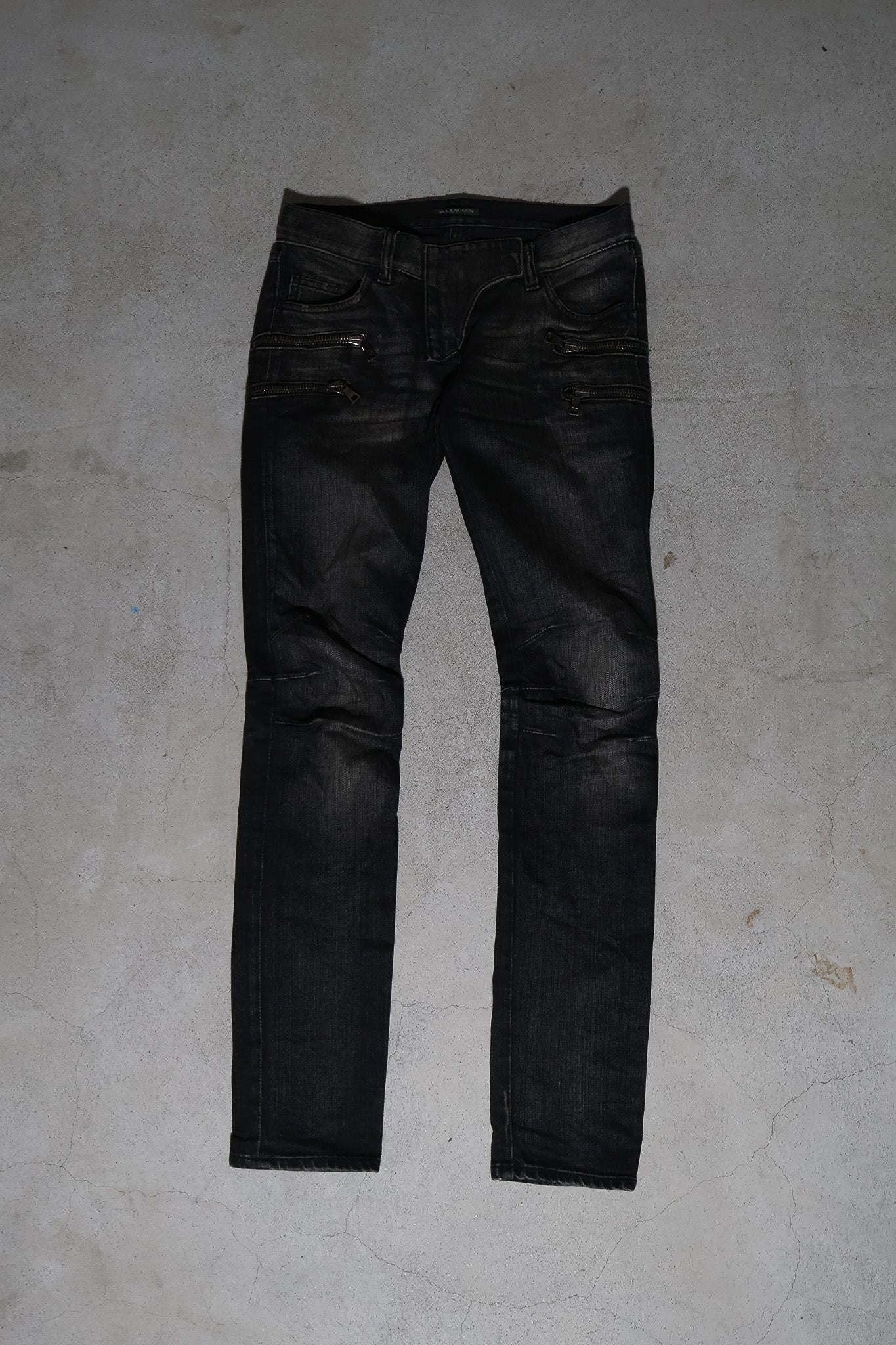 Balmain SS11 4 Zip Biker Denim