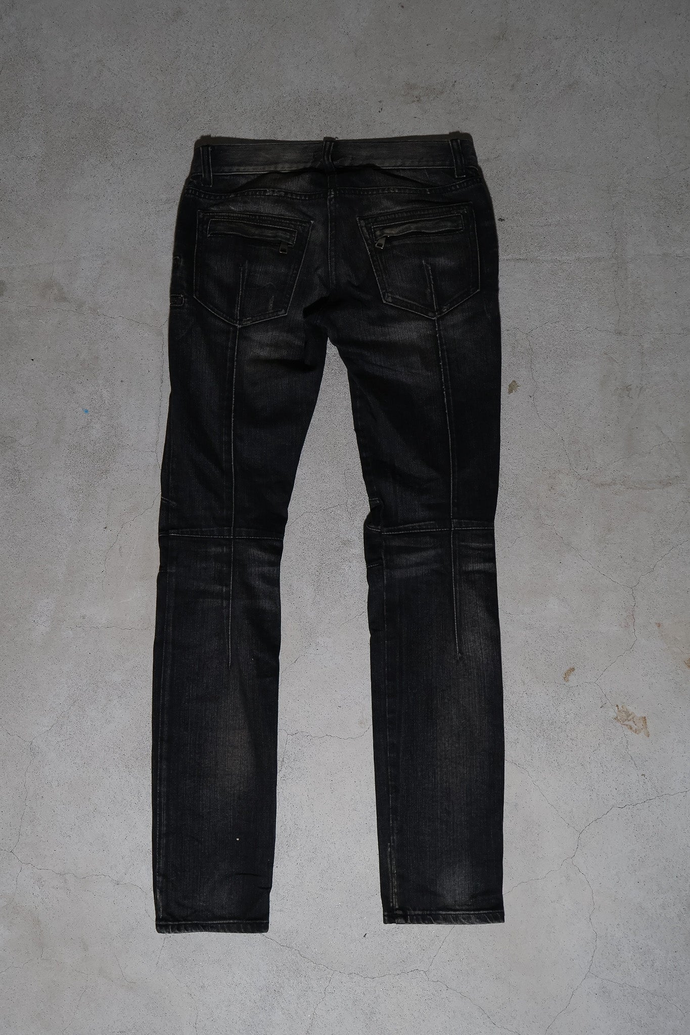 Balmain SS11 4 Zip Biker Denim