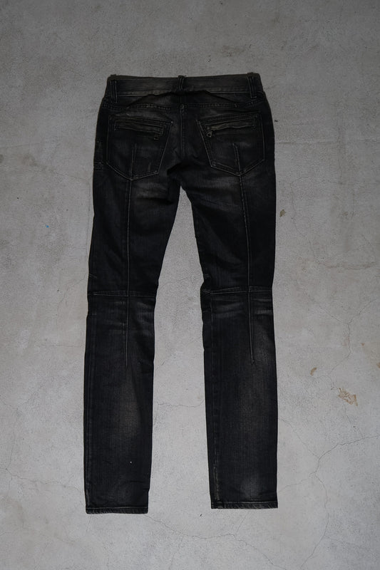 Balmain SS11 4 Zip Biker Denim