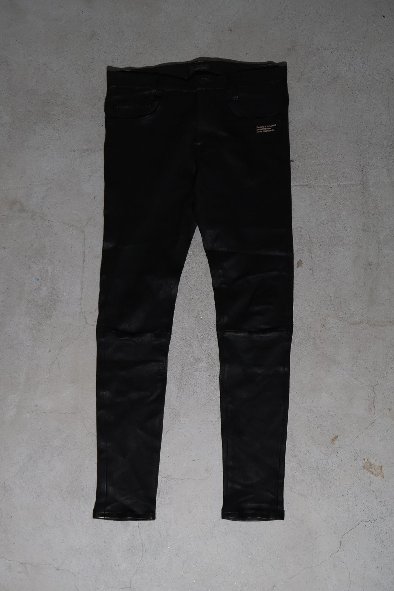 Undercover SS14 Psychocandy Leather Skinny Pants