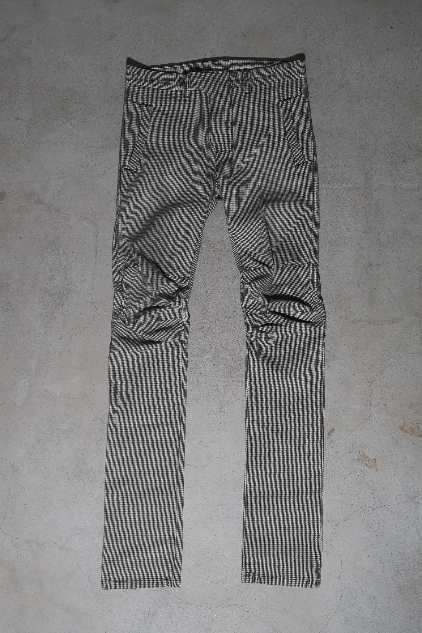 Balmain SS14 Houndstooth Biker Denim