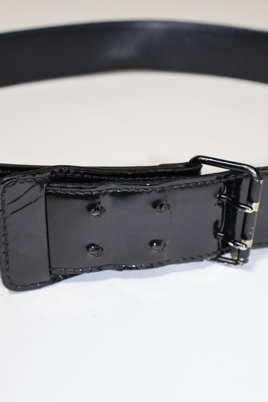Dior Homme AW07 Double Prong Patent Leather Belt