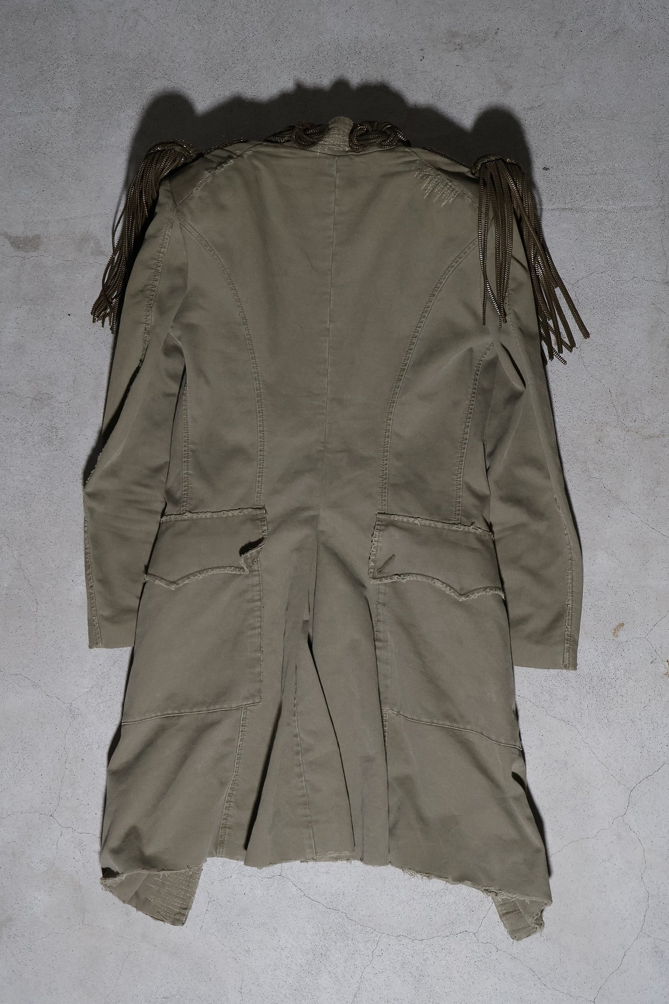 Balmain SS10 Runway Chain Epaulette Coat