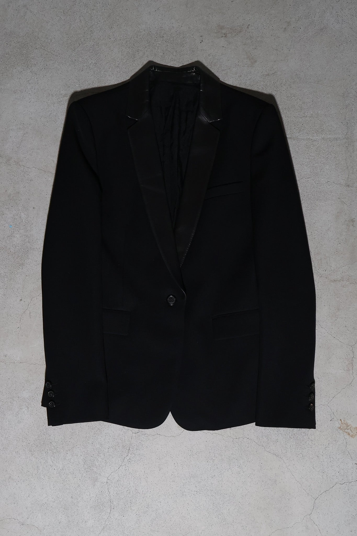 Balmain SS11 Leather Lapel Blazer