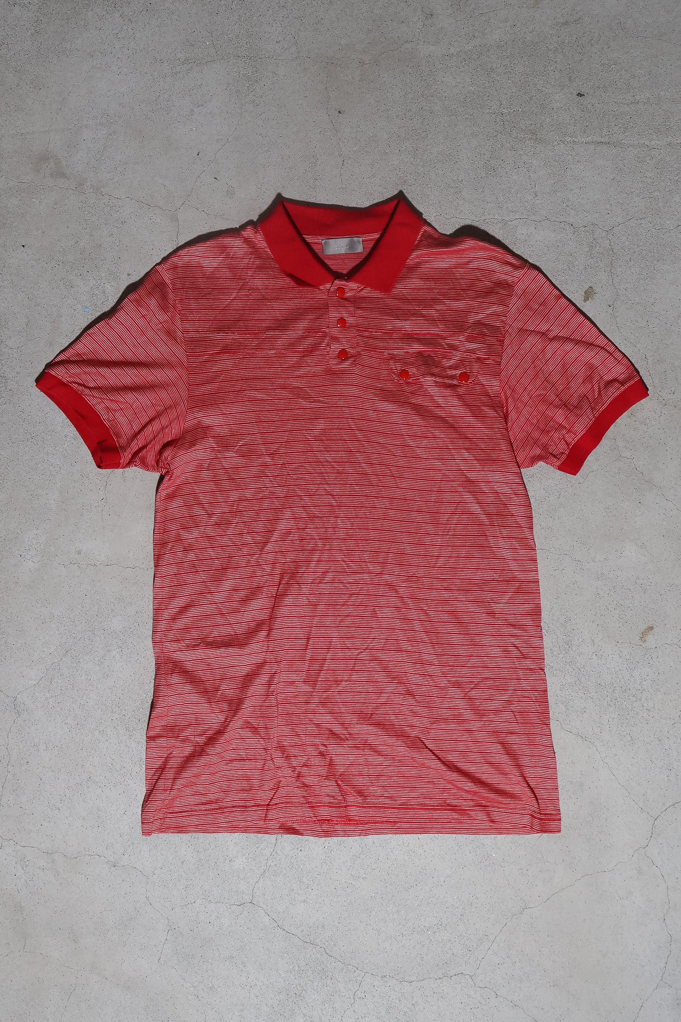 Dior Homme SS07 Striped Single Pocket Polo Shirt