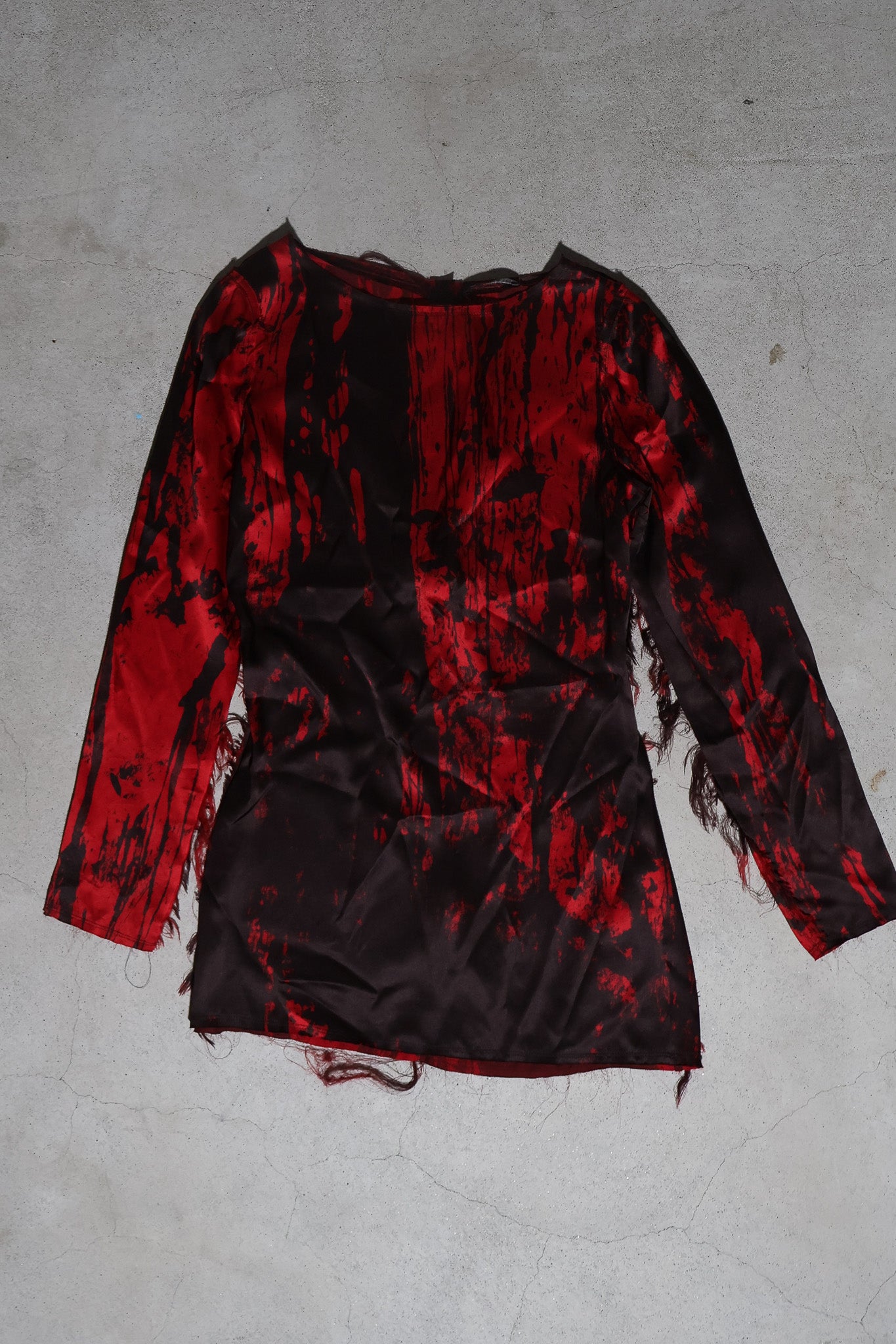 Balmain SS11 Paint Splatter Silk Top