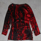 Balmain SS11 Paint Splatter Silk Top