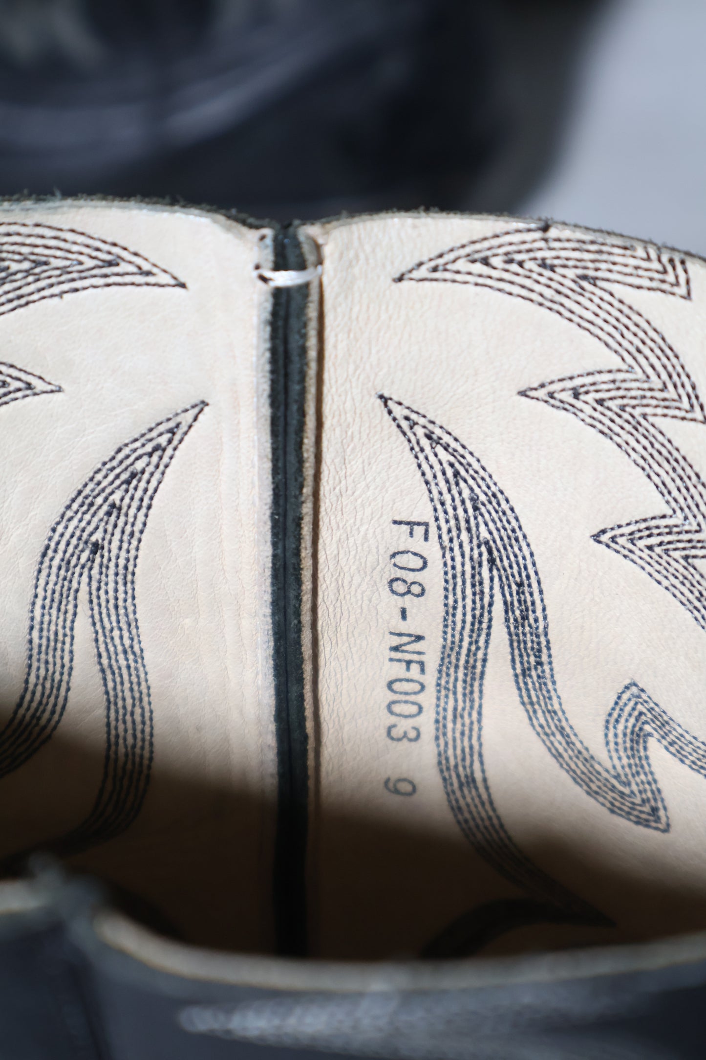 Number (N)ine FW08 Ostrich Leather Western Boots