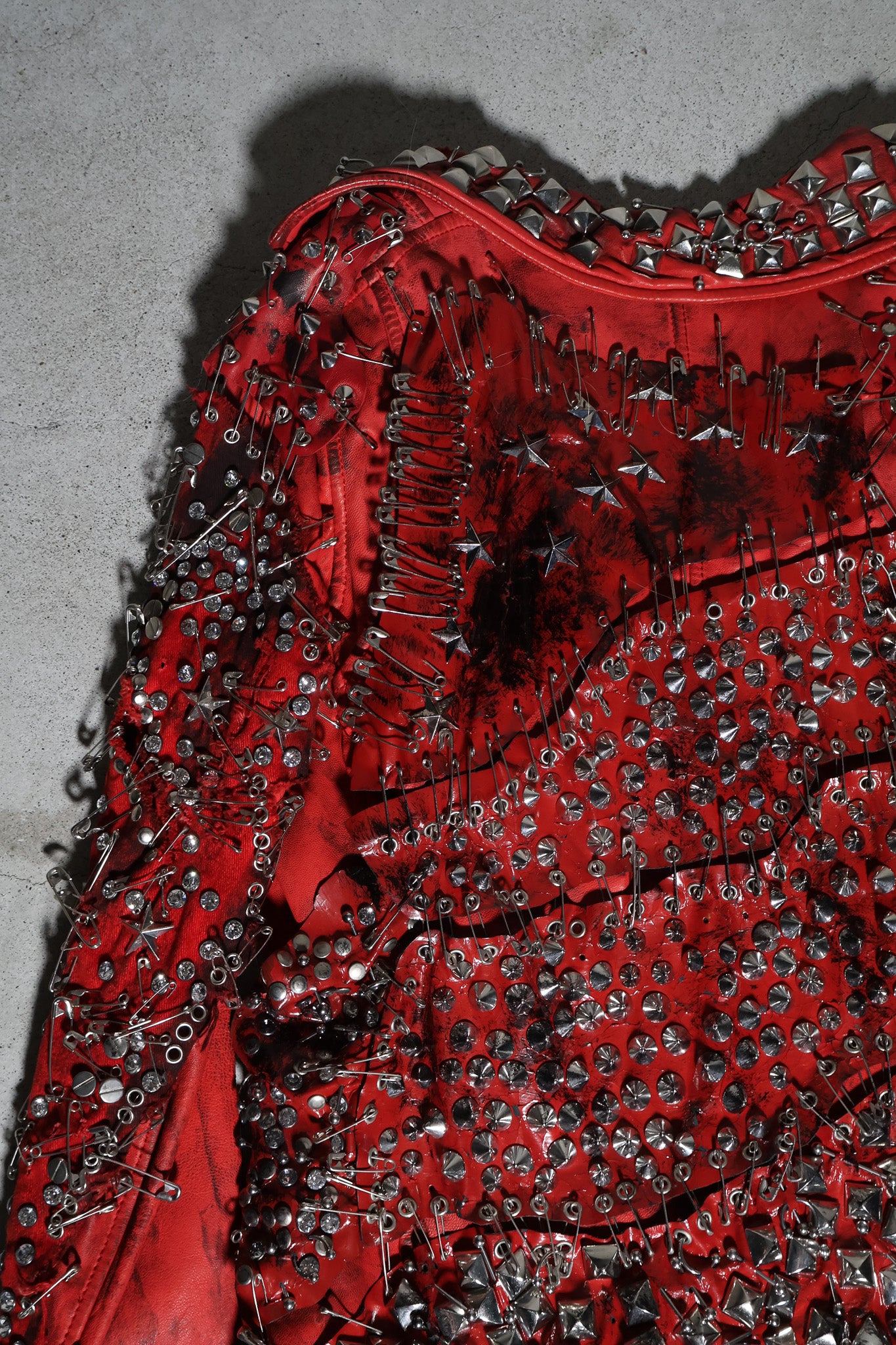 Balmain SS11 Runway Safety Pin Armored Leather Jacket