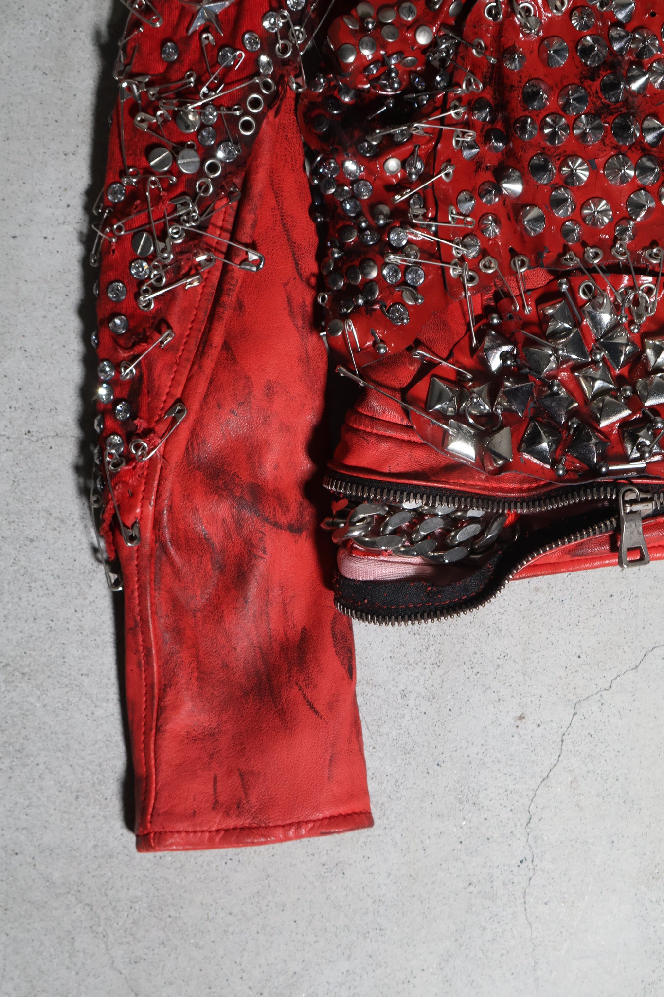 Balmain SS11 Runway Safety Pin Armored Leather Jacket